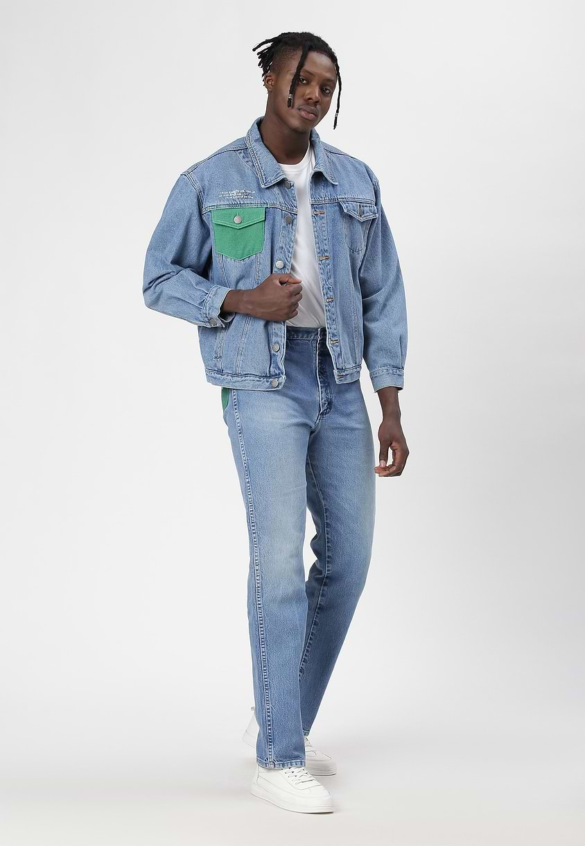 UnCrave Pledge | Mid Indigo Regular Trucker Jacket