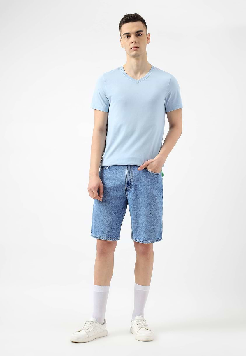 Re.Street Rebel | Light Indigo High Rise Bermuda Shorts