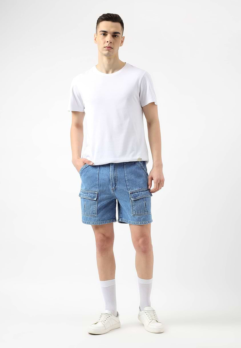 Re.Street Rebel | Dark Indigo High Rise Straight Shorts