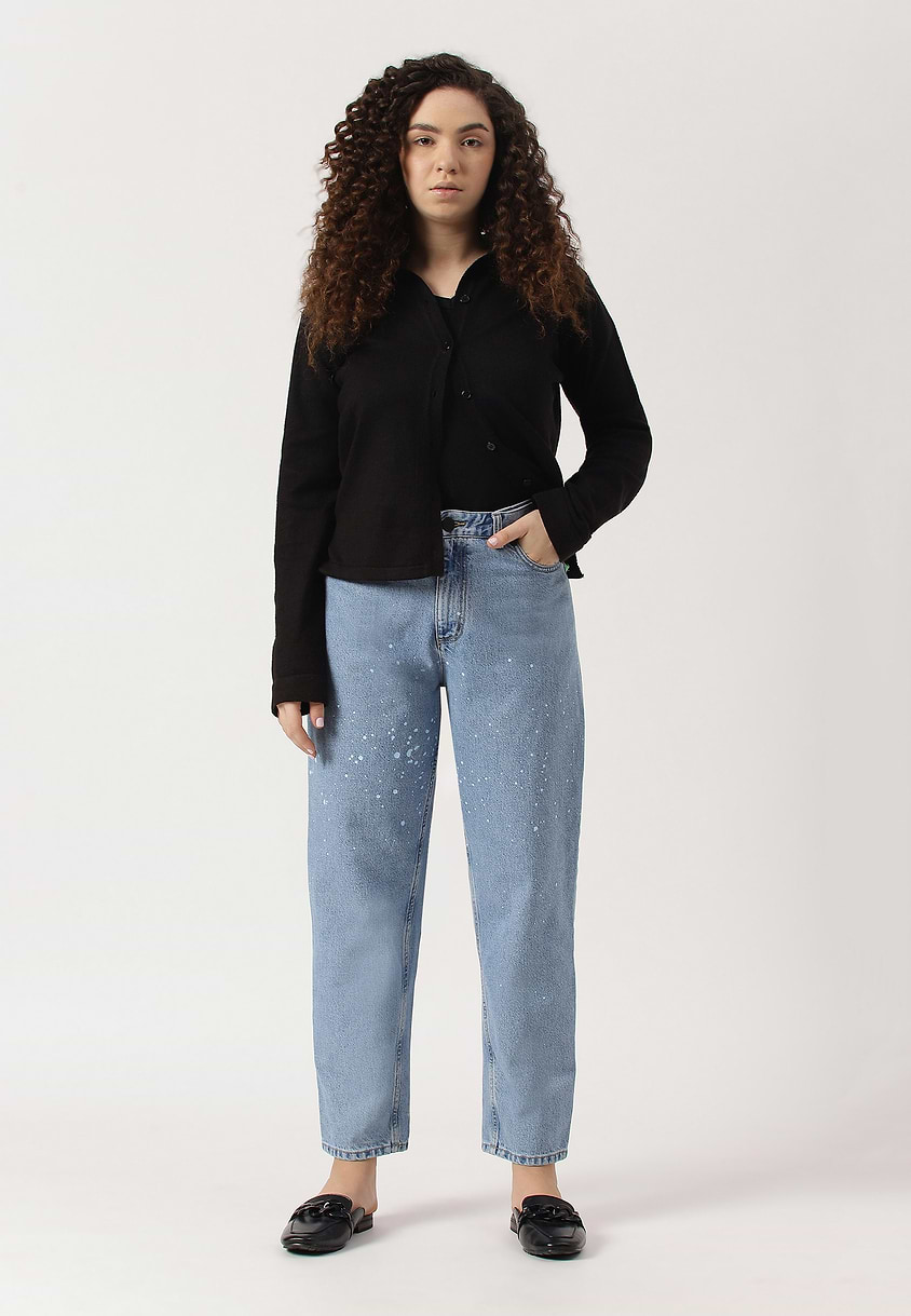 Re.Street Rebel | Light Indigo High Rise Cropped Mom Fit Jeans