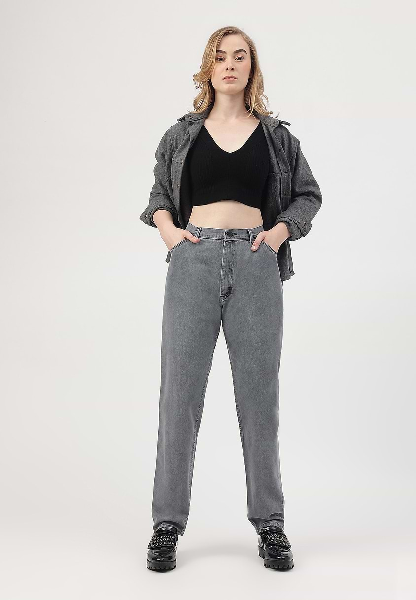 Re.Street Rebel | Grey High Rise Regular Baggy Jeans