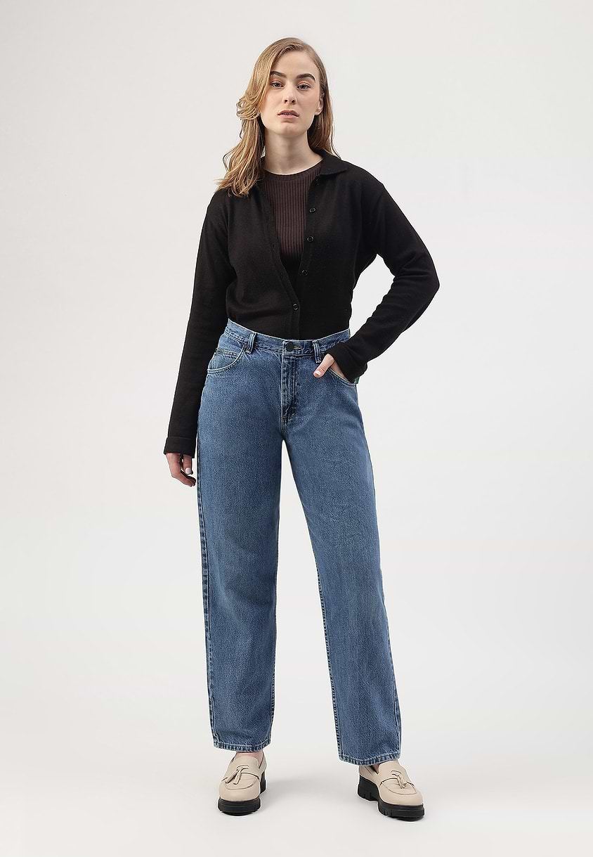 Re.Street Rebel | Mid Indigo High Rise Regular Mom Fit Jeans