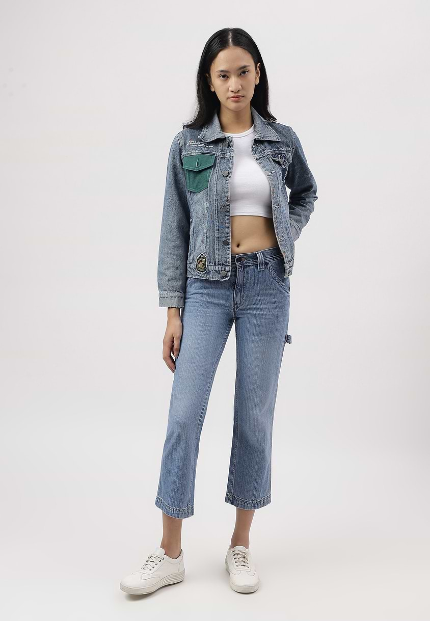 Re.Street Rebel | Light Indigo Mid Rise Cropped Straight Jeans