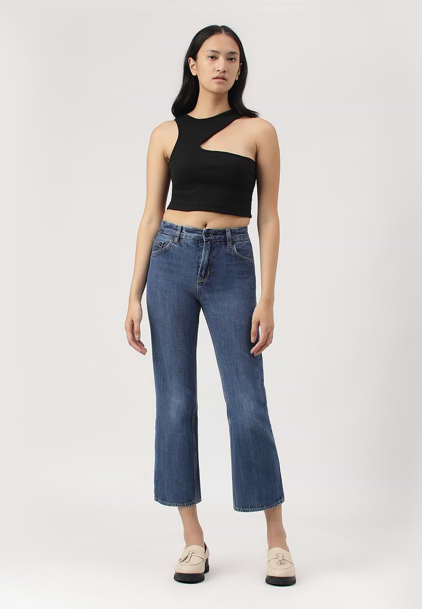 Re.Street Rebel | Dark Indigo High Rise Cropped Straight Jeans