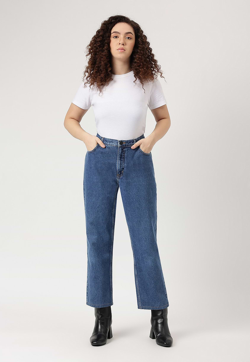 Re.Street Rebel | Dark Indigo High Rise Cropped Straight Jeans