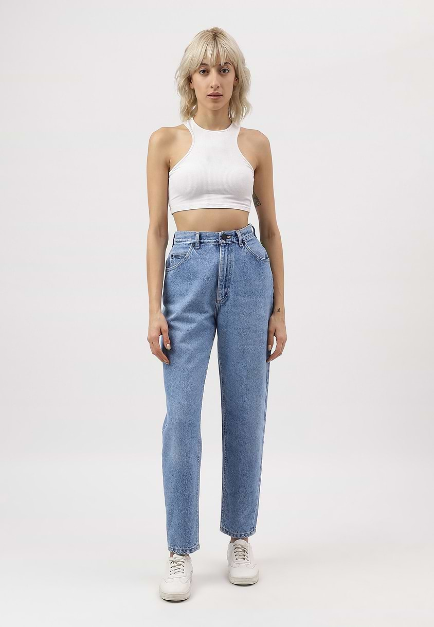 Re.Street Rebel | Light Indigo High Rise Cropped Mom Fit Jeans