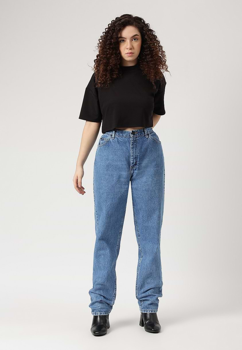 Re.Street Rebel | Mid Indigo High Rise Regular Mom Fit Jeans