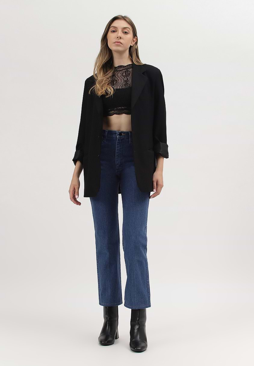 Re.Street Rebel | Dark Indigo High Rise Cropped Straight Jeans