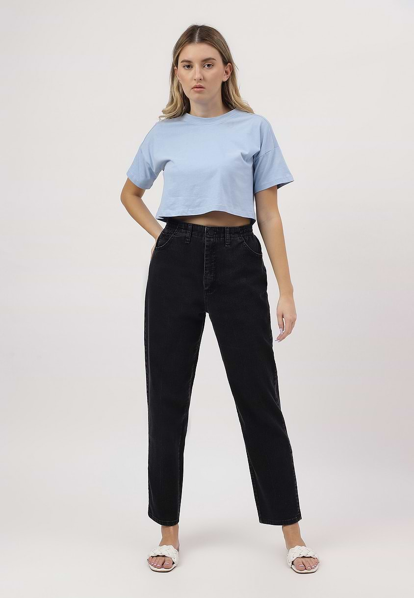 Re.Street Rebel | Black High Rise Cropped Slim Jeans