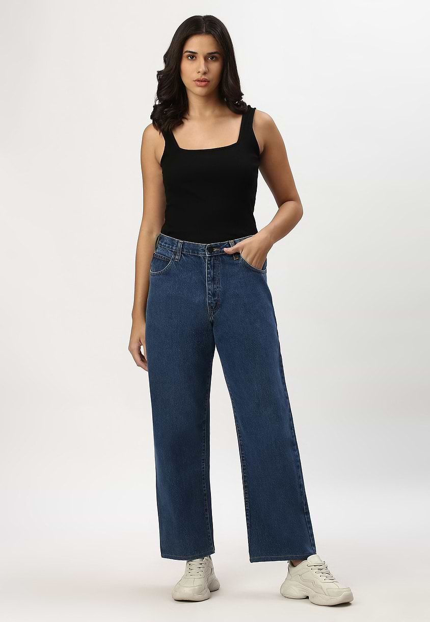 Re.Street Rebel | Dark Indigo High Rise Cropped Straight Jeans