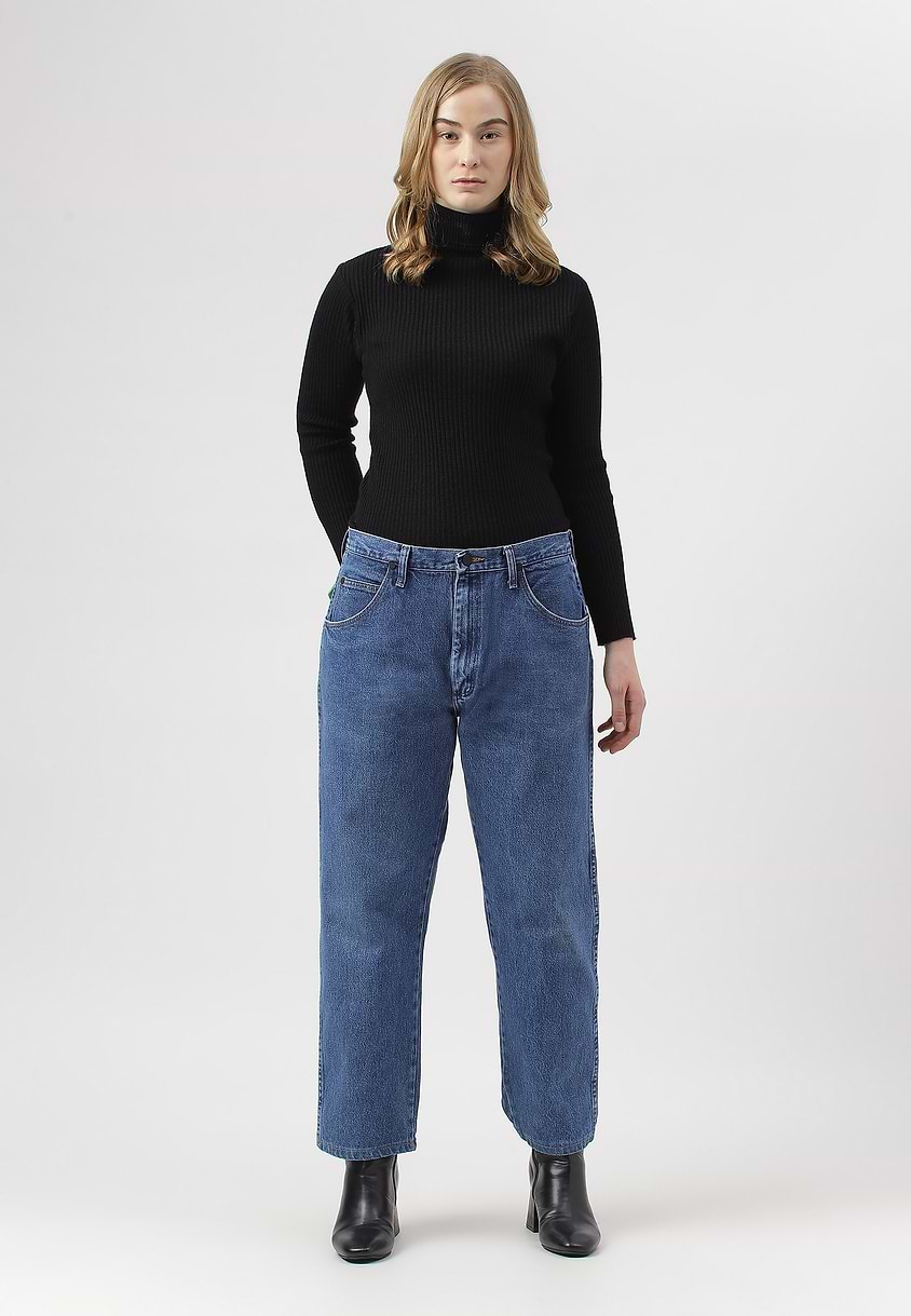 Re.Street Rebel | Mid Indigo High Rise Cropped Straight Jeans