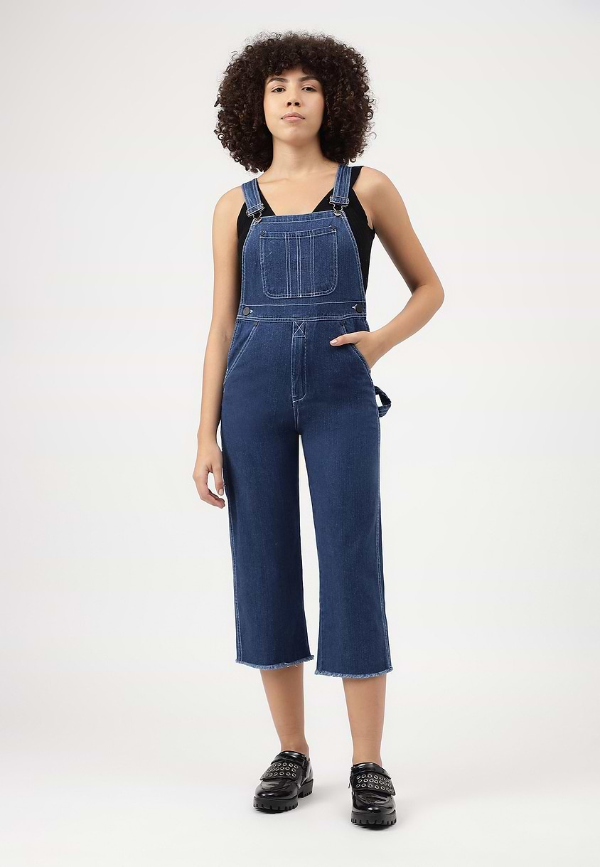 Re.Street Rebel | Dark Indigo Cropped Straight Dungaree