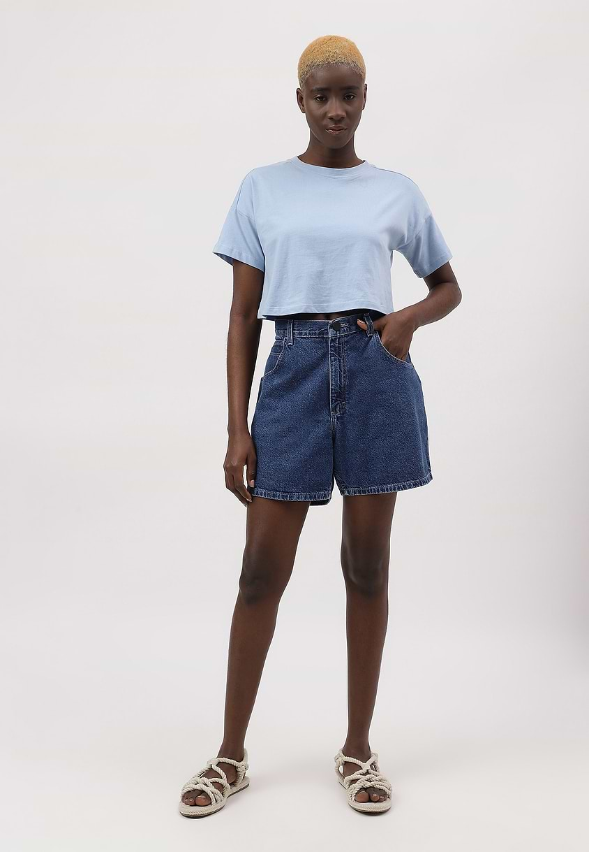 Re.Street Rebel | Dark Indigo High Rise Straight Shorts