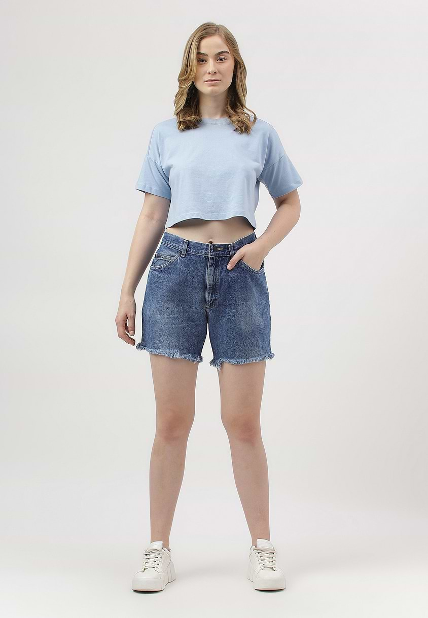 Re.Street Rebel | Dark Indigo High Rise Straight Shorts