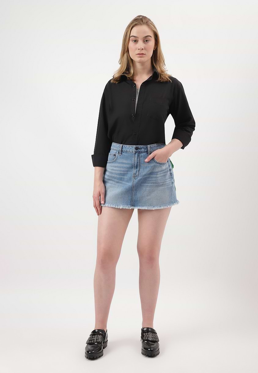 Re.Street Rebel | Light Indigo Mini Regular Skirt