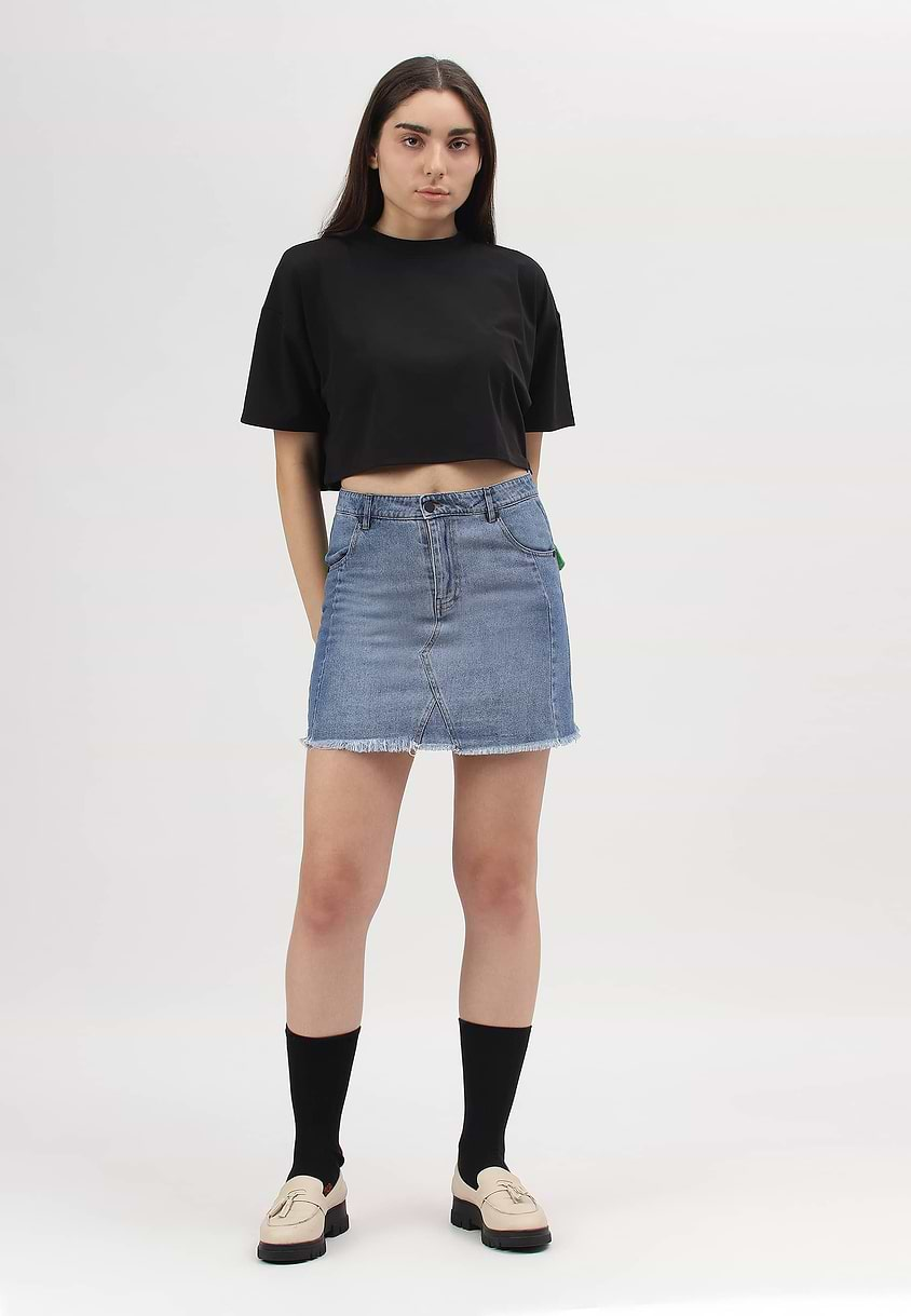 Re.Street Rebel | Mid Indigo Mini Regular Skirt