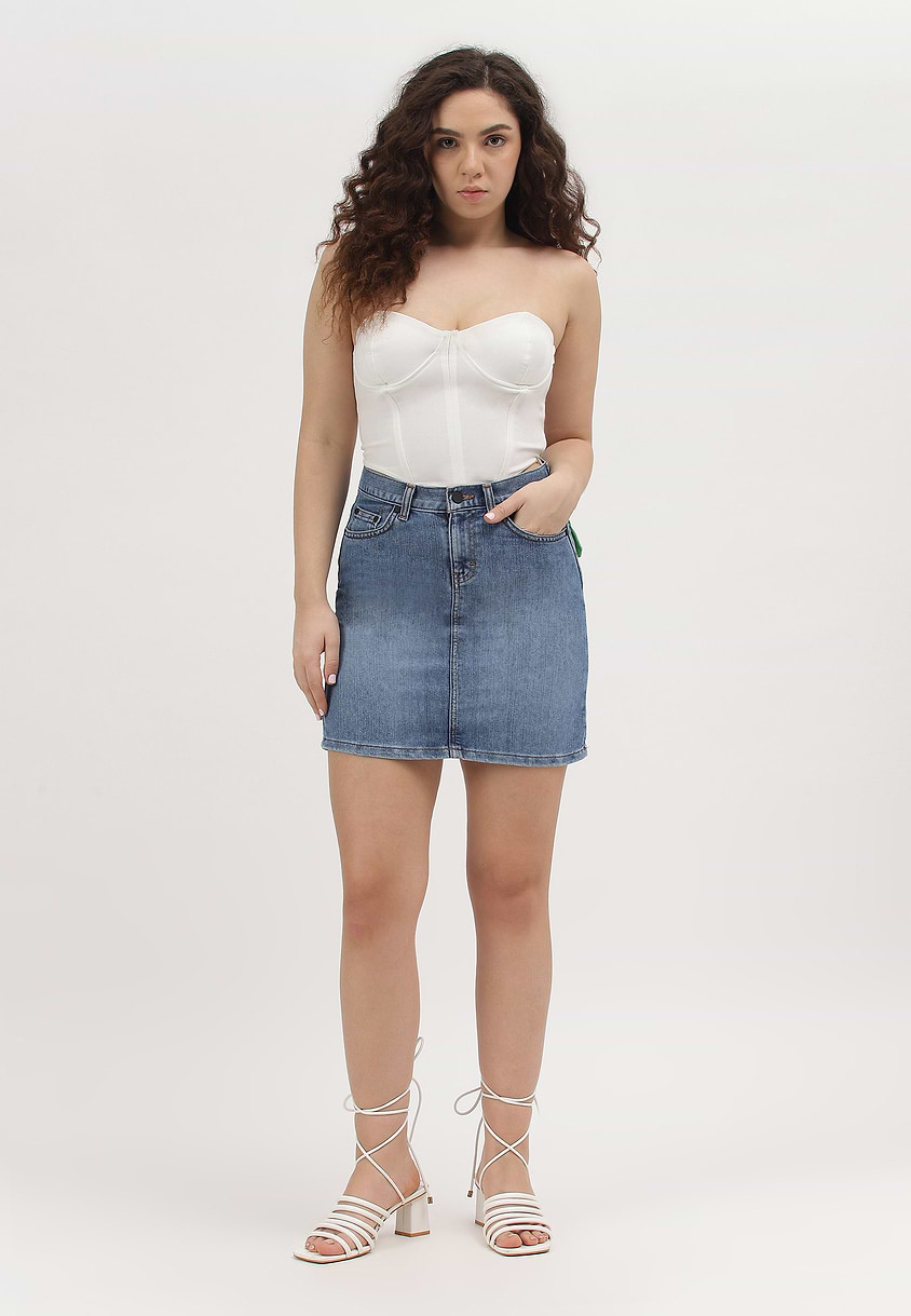 Re.Street Rebel | Mid Indigo Mini Regular Skirt