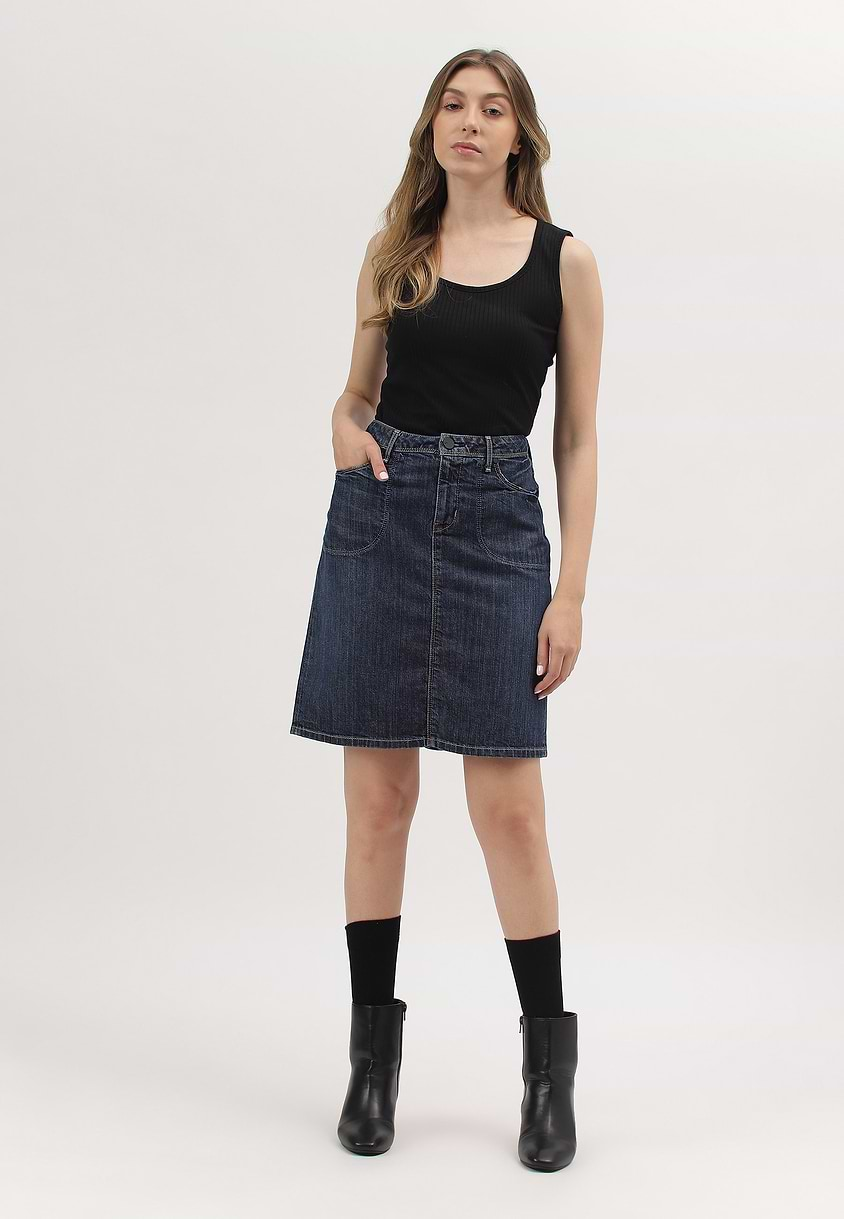 Re.Street Rebel | Dark Indigo Midi Pencil Skirt