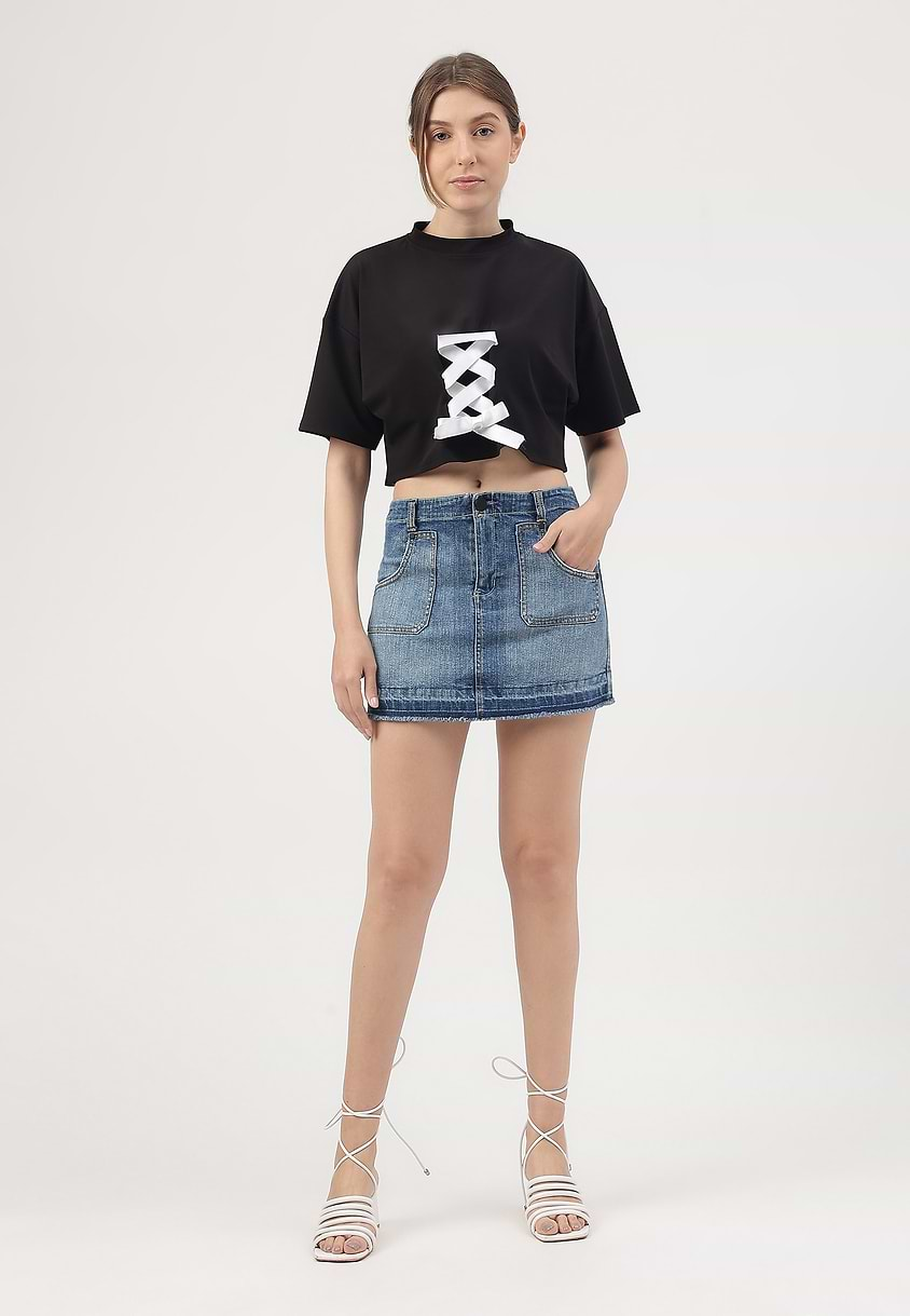 Re.Street Rebel | Dark Indigo Mini Regular Skirt