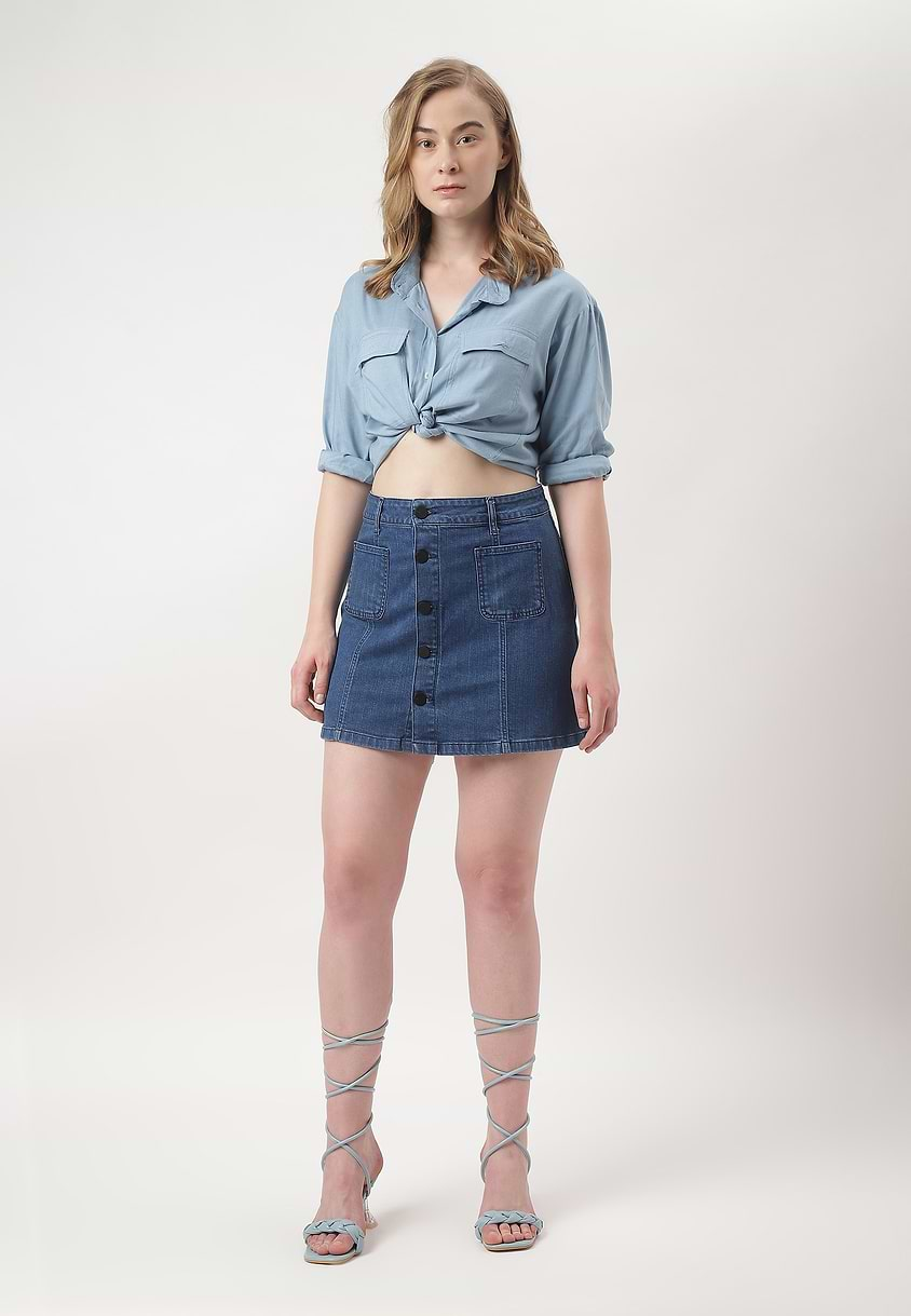 Re.Street Rebel | Dark Indigo Mini Regular Skirt