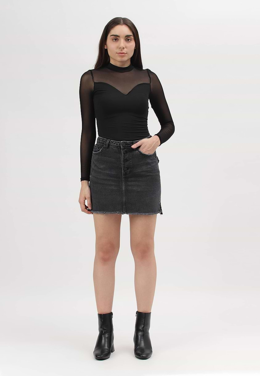 Re.Street Rebel | Black Mini Regular Skirt