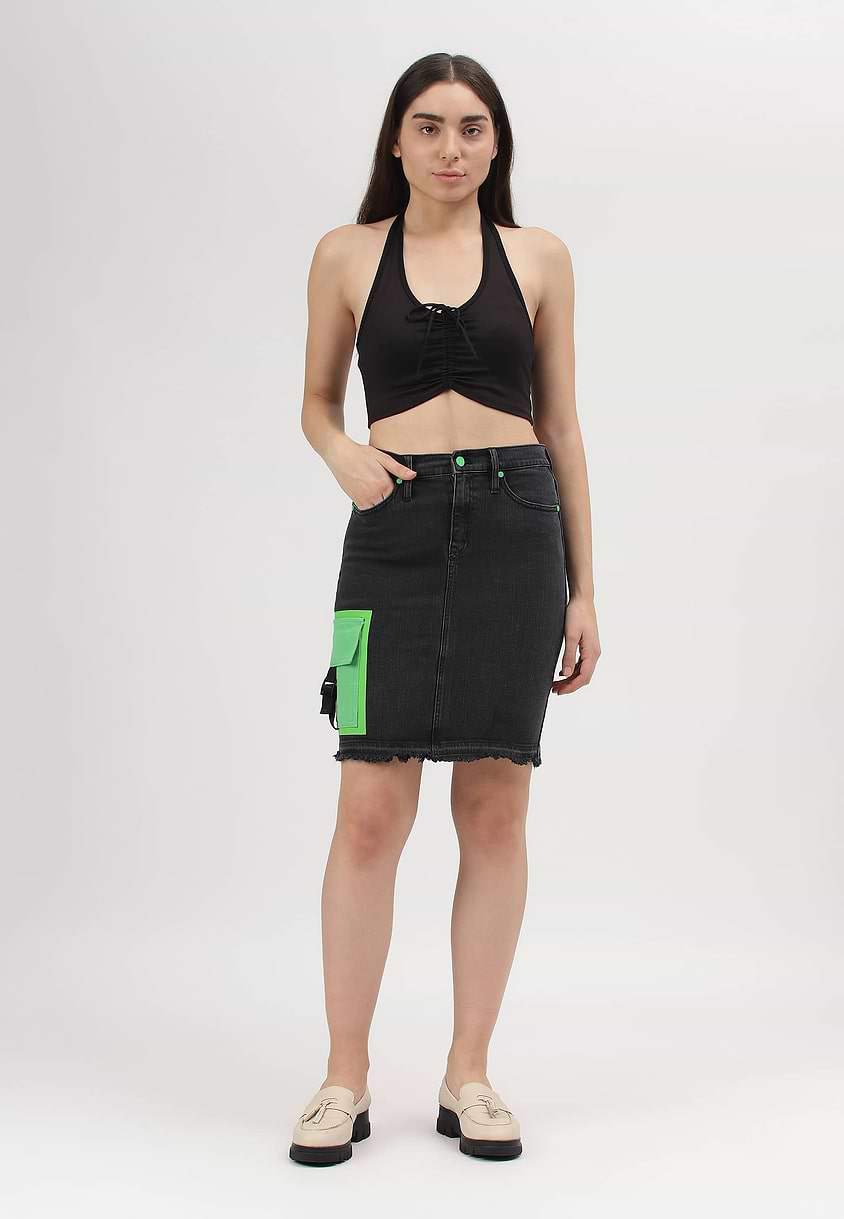 Re.Street Siren | Black Midi Pencil Skirt