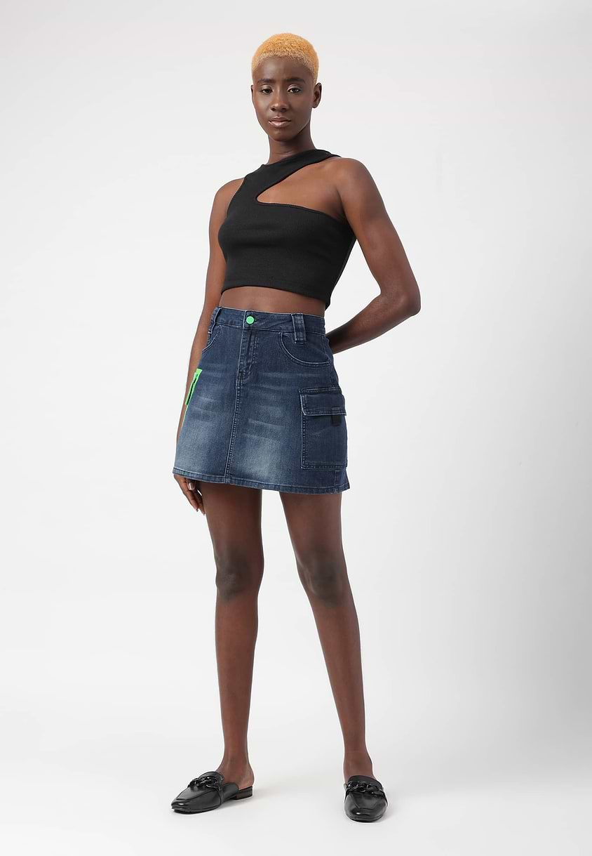 Re.Street Siren | Dark Indigo Mini Pencil Skirt