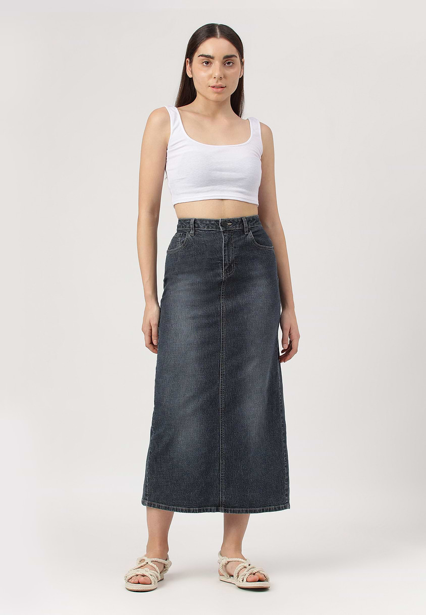 Re.Street Rebel | Dark Indigo Maxi Pencil Skirt