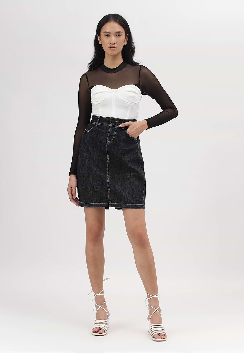 Re.Street Rebel | Black Midi Pencil Skirt