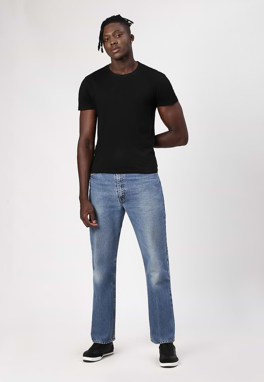 UnExcess Pledge | Mid Indigo High Rise Straight Jeans