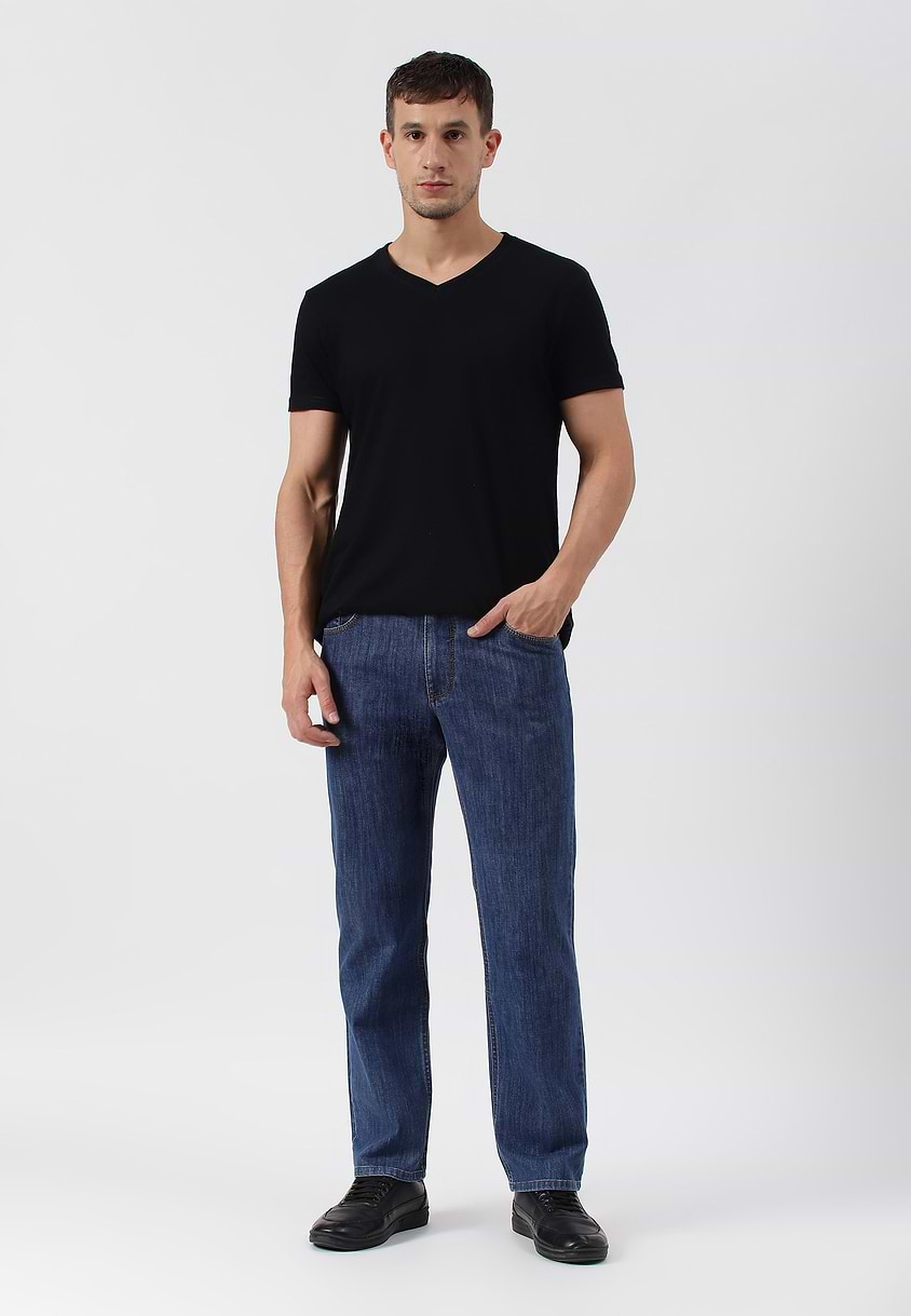 UnExcess Pledge | Mid Indigo Mid Rise Straight Jeans