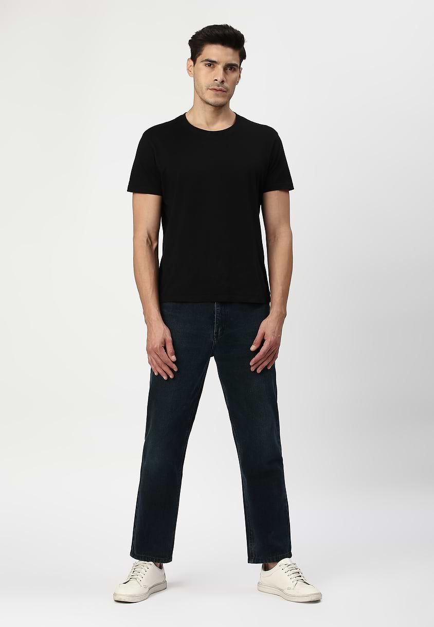 UnWaste Pledge | Dark Indigo High Rise Straight Jeans