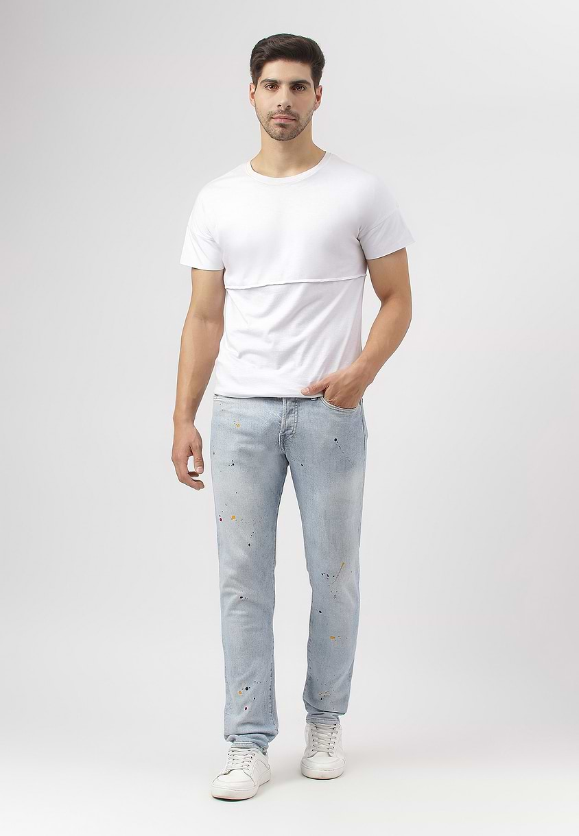 UnExcess Pledge | Light Indigo Mid Rise Slim Jeans