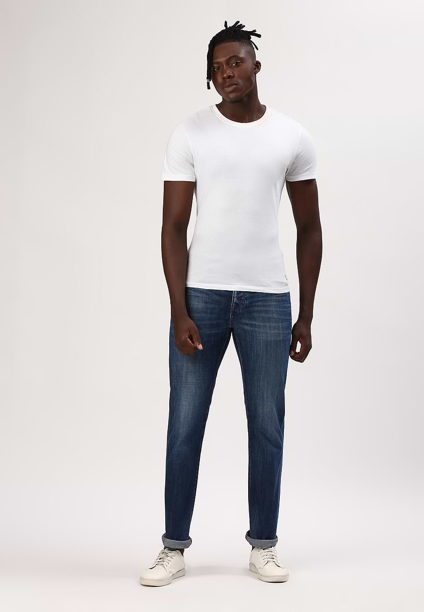 UnExcess Pledge | Mid Indigo Mid Rise Straight Jeans