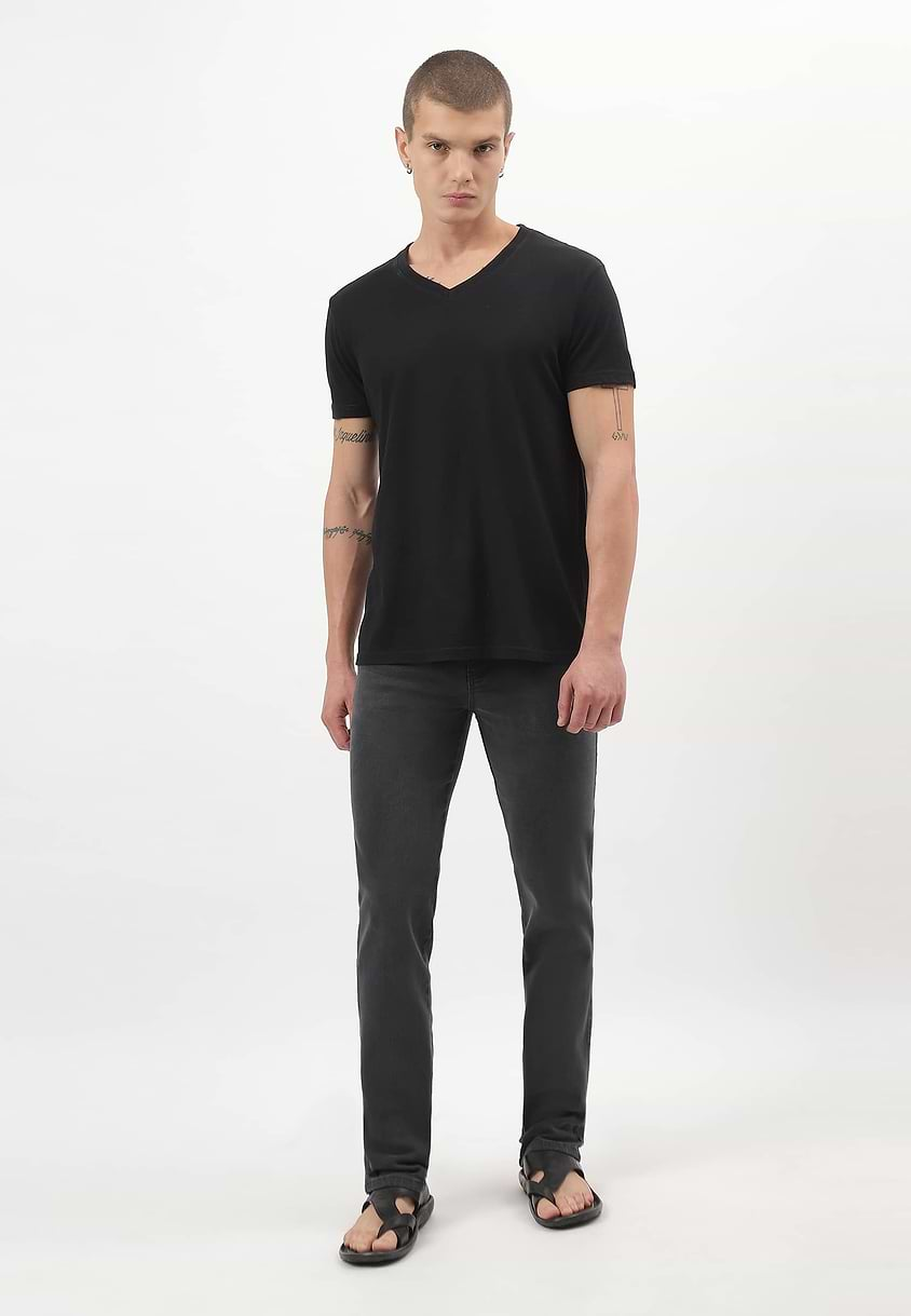 UnExcess Pledge | Black Mid Rise Slim Jeans