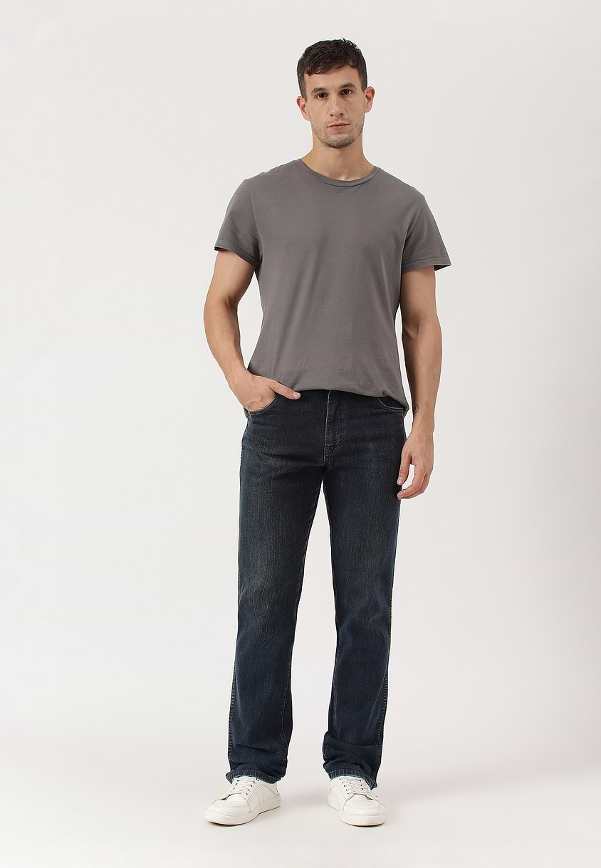 UnWaste Pledge | Dark Indigo Mid Rise Straight Jeans