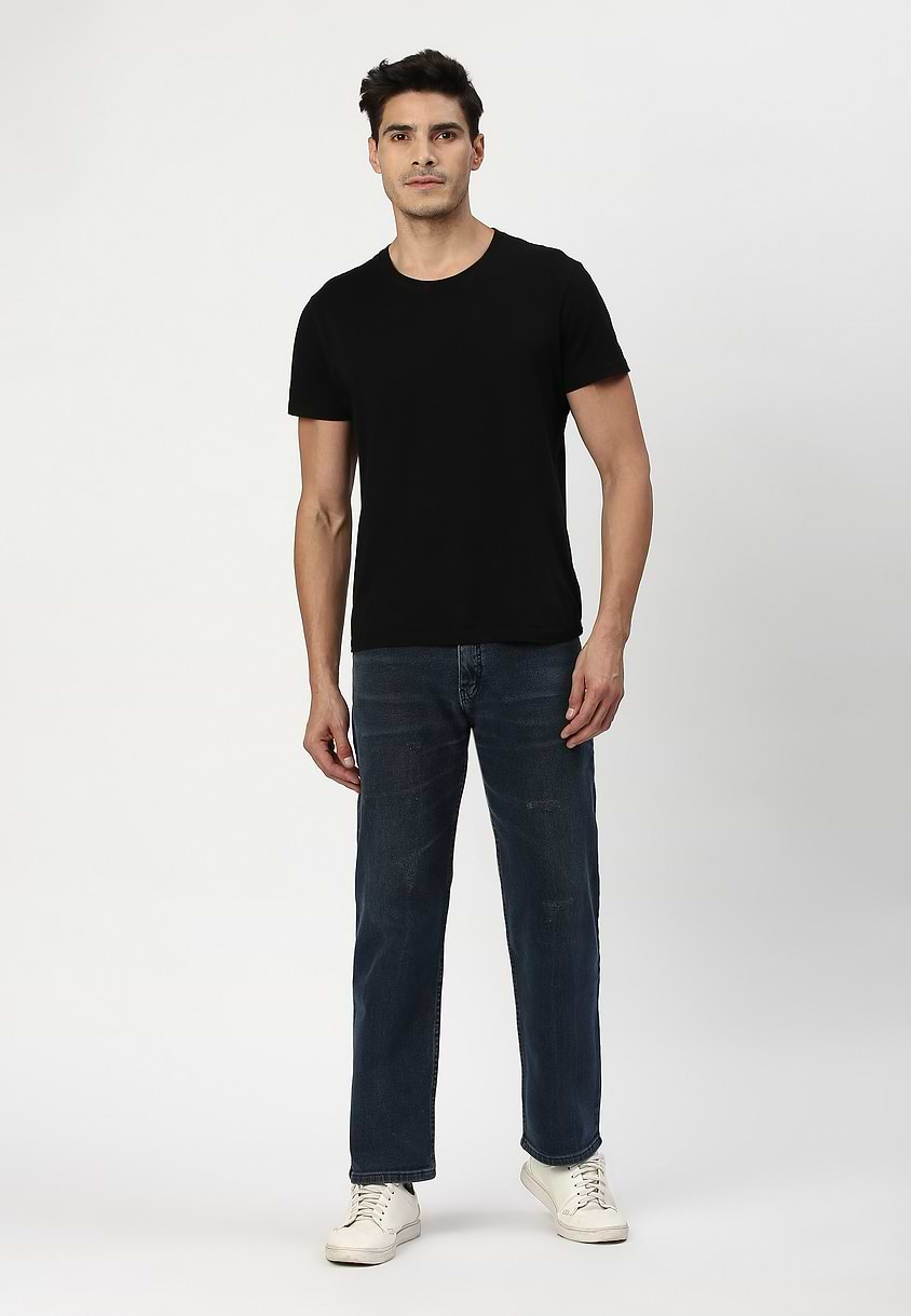 UnWaste Pledge | Dark Indigo High Rise Straight Jeans