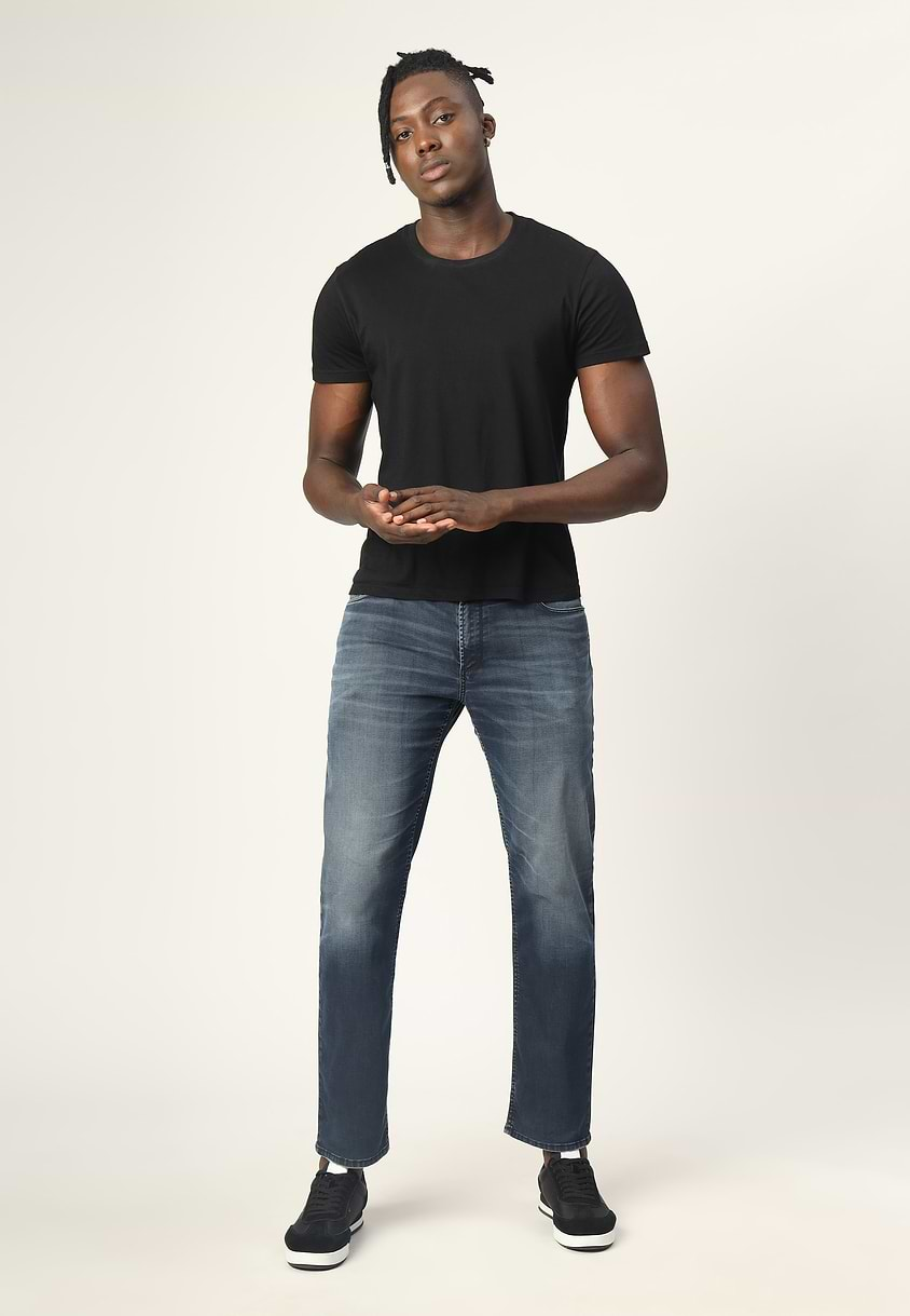 UnWaste Pledge | Dark Indigo Mid Rise Slim Jeans