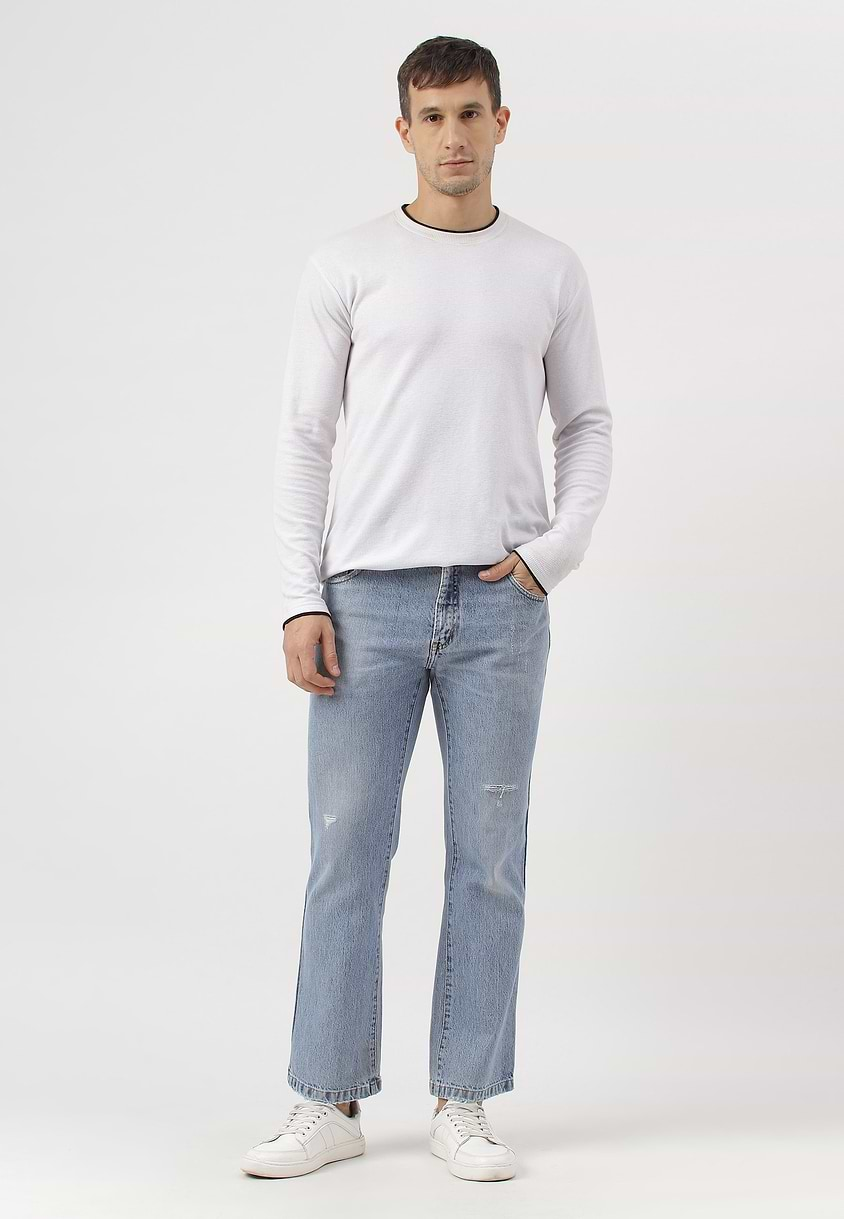 UnExcess Pledge | Light Indigo Mid Rise Straight Jeans