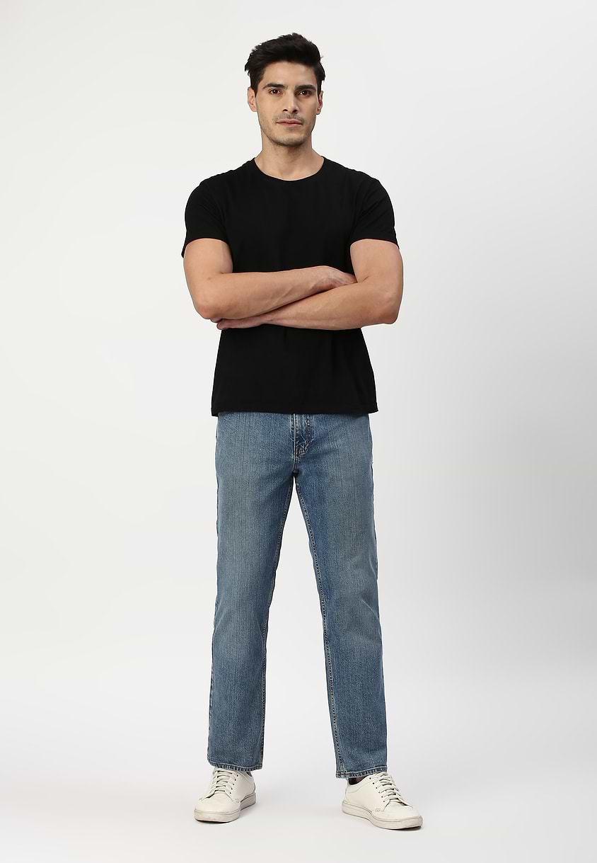 UnExcess Pledge | Mid Indigo High Rise Straight Jeans