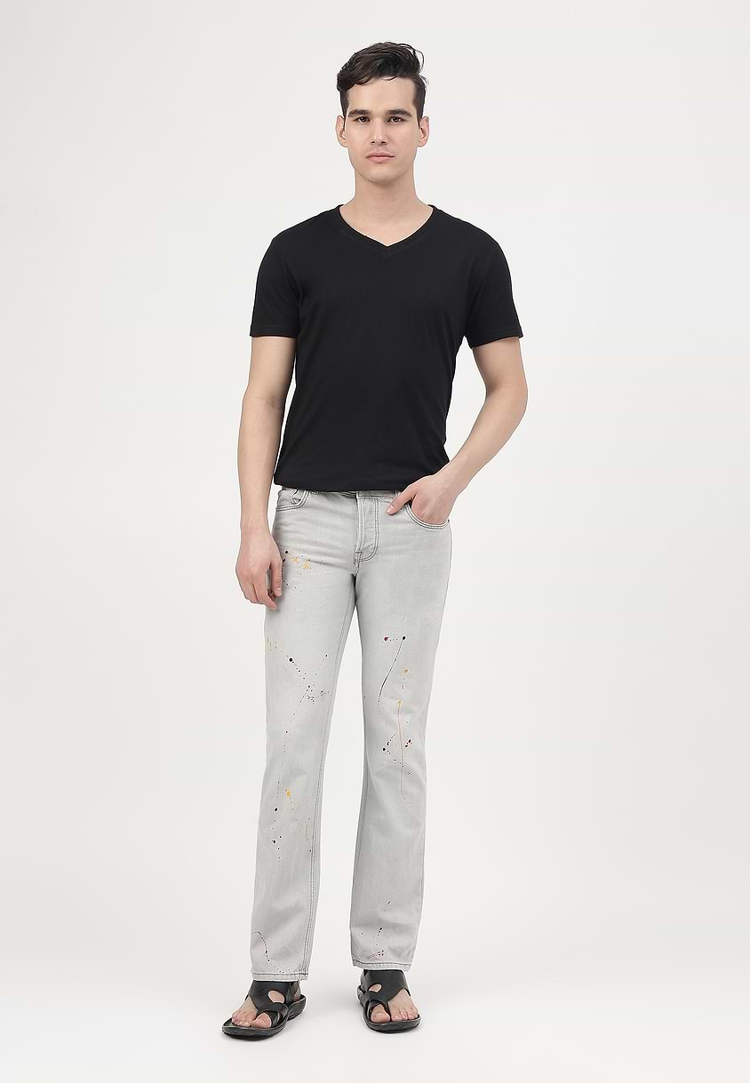 UnWaste Pledge | Grey Low Rise Straight Jeans