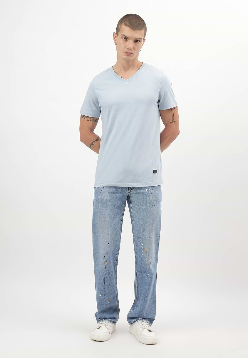 UnExcess Pledge | Light Indigo Mid Rise Straight Jeans