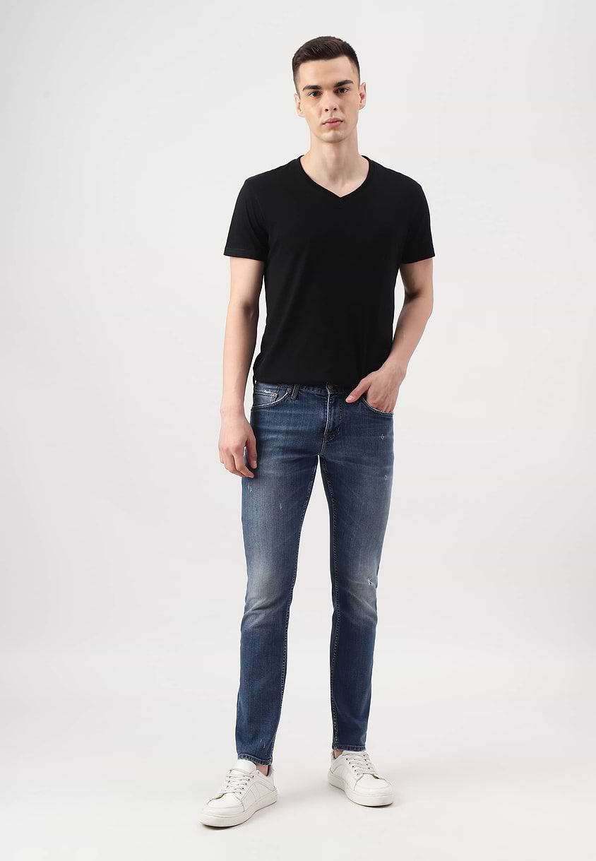 UnWaste Pledge | Dark Indigo Low Rise Slim Jeans