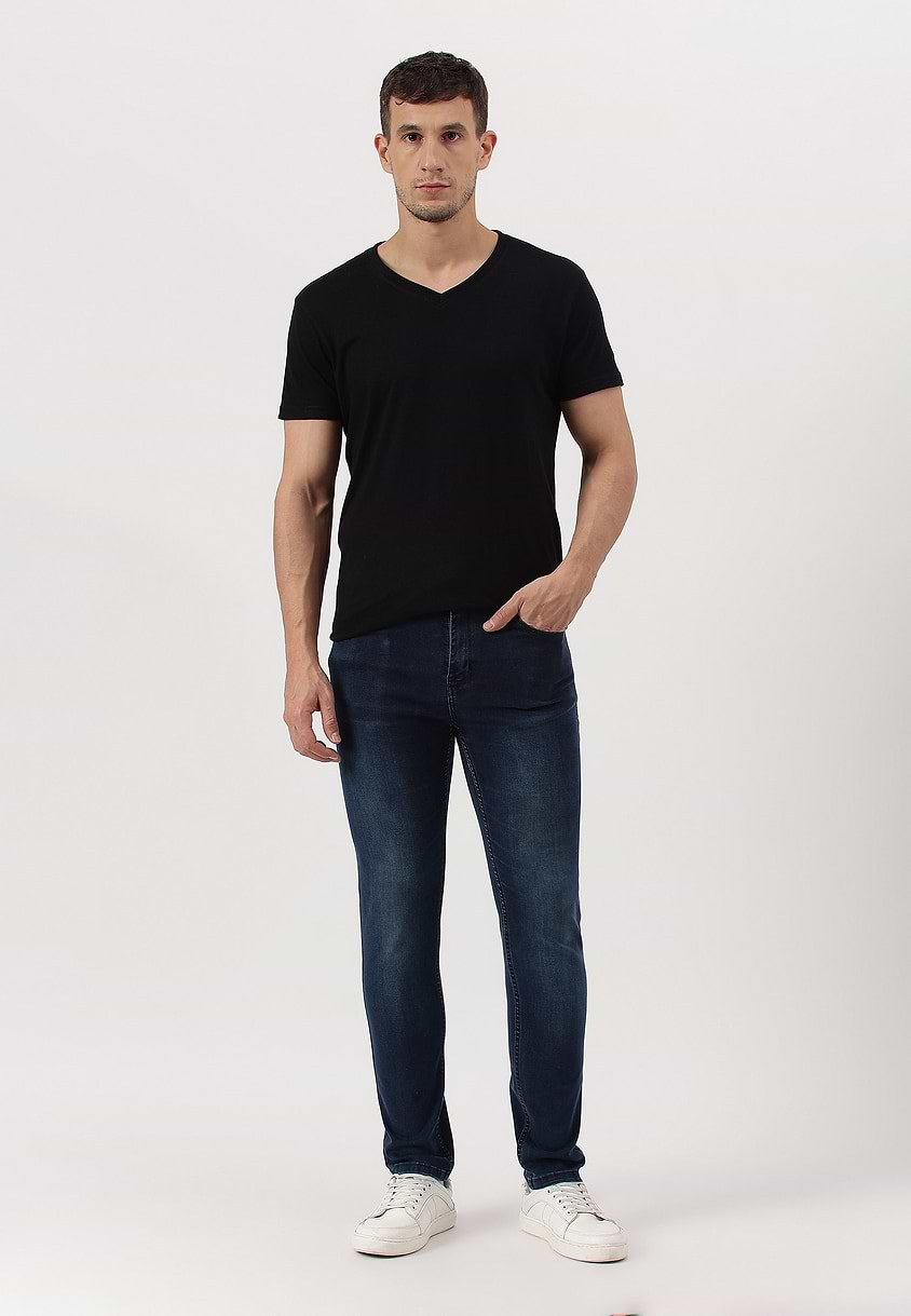 UnWaste Pledge | Dark Indigo Mid Rise Skinny Jeans