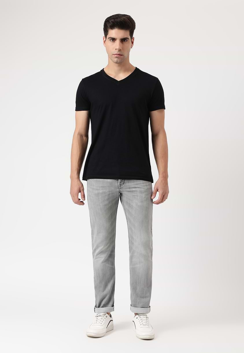 UnWaste Pledge | Grey Low Rise Straight Jeans