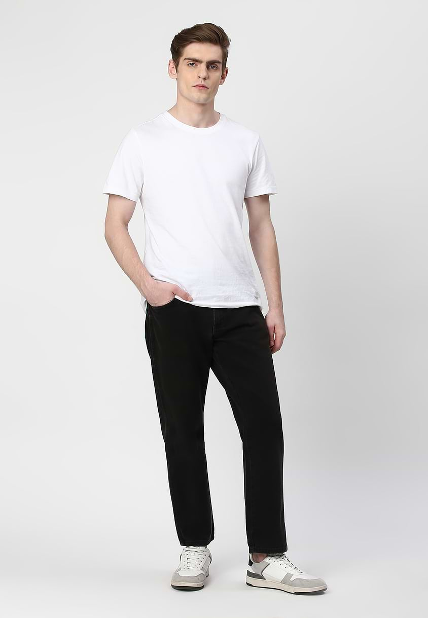 UnExcess Pledge | Black Mid Rise Straight Jeans