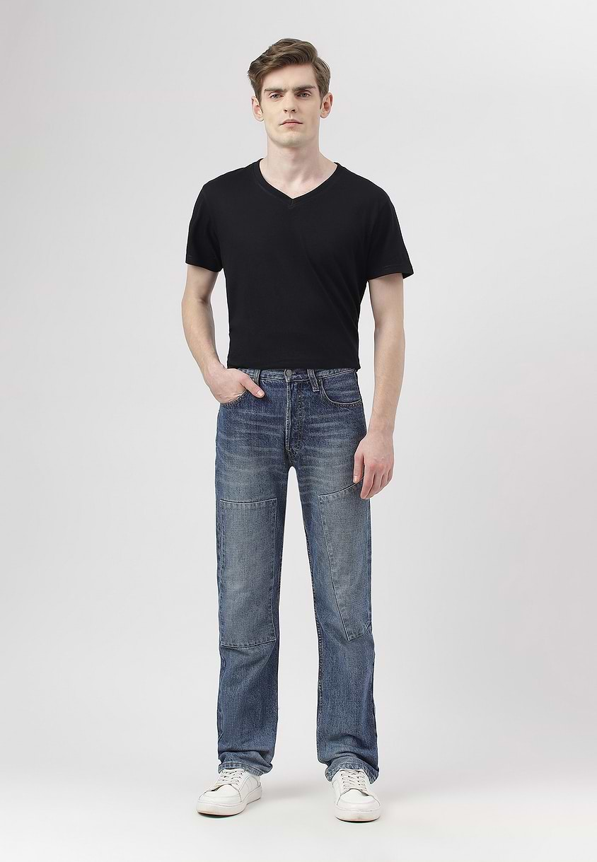 UnWaste Pledge | Dark Indigo Mid Rise Straight Jeans