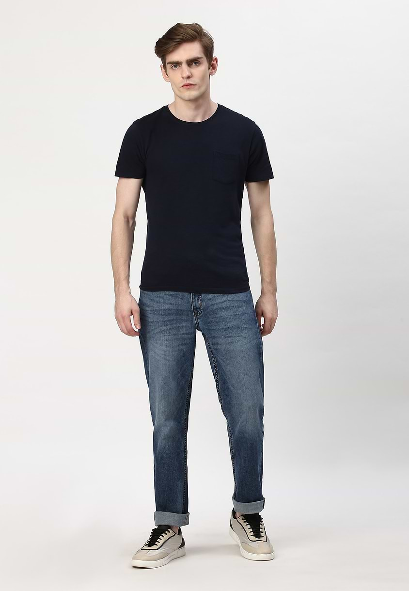 UnWaste Pledge | Dark Indigo Mid Rise Slim Jeans