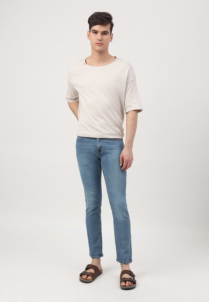 UnExcess Pledge | Mid Indigo Mid Rise Slim Jeans