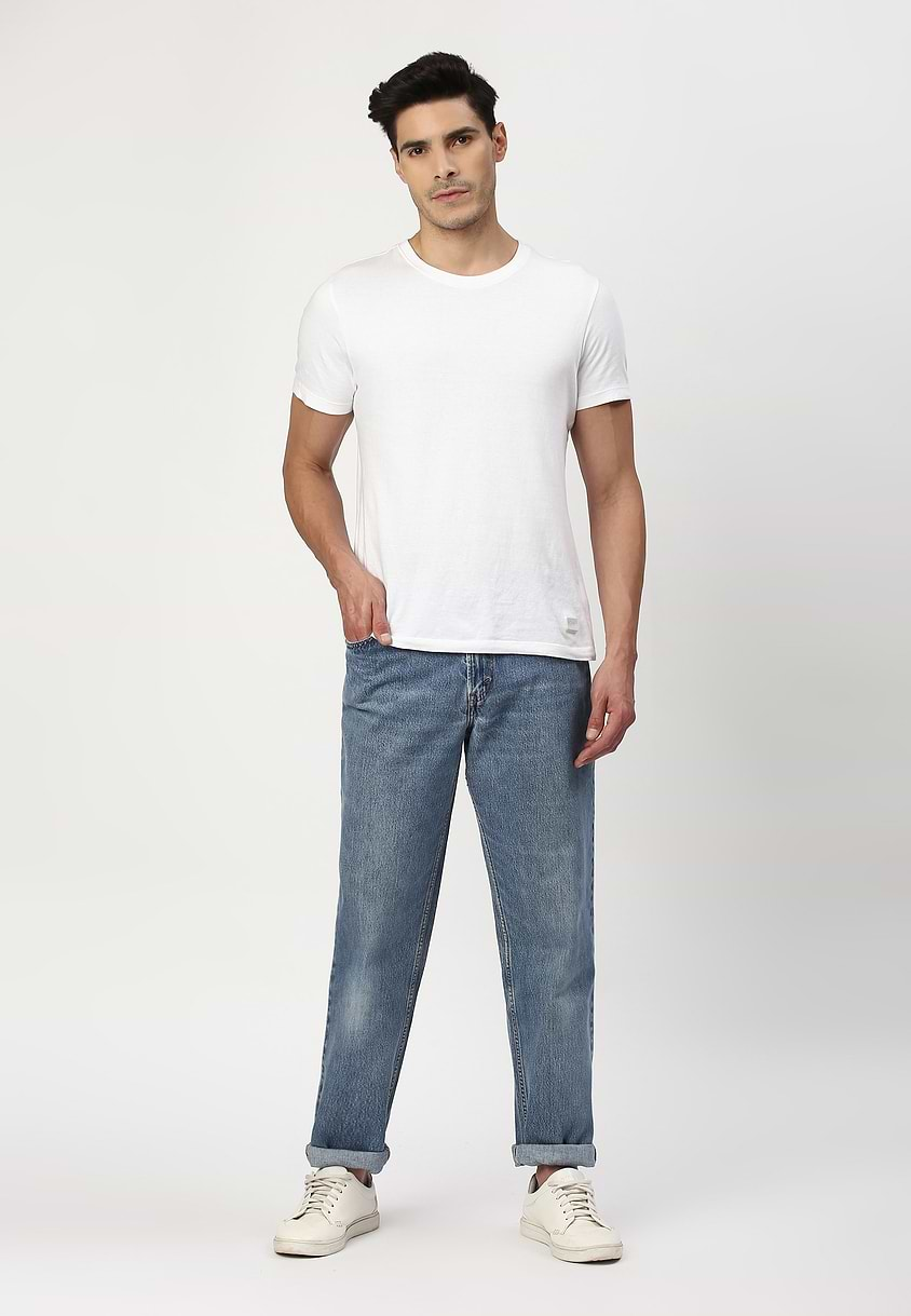 UnExcess Pledge | Mid Indigo High Rise Slim Jeans